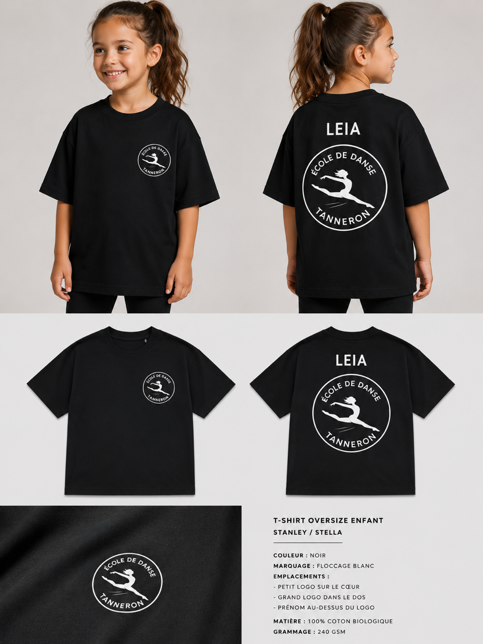 T-shirt Enfant Flocage | École de Danse Tanneron