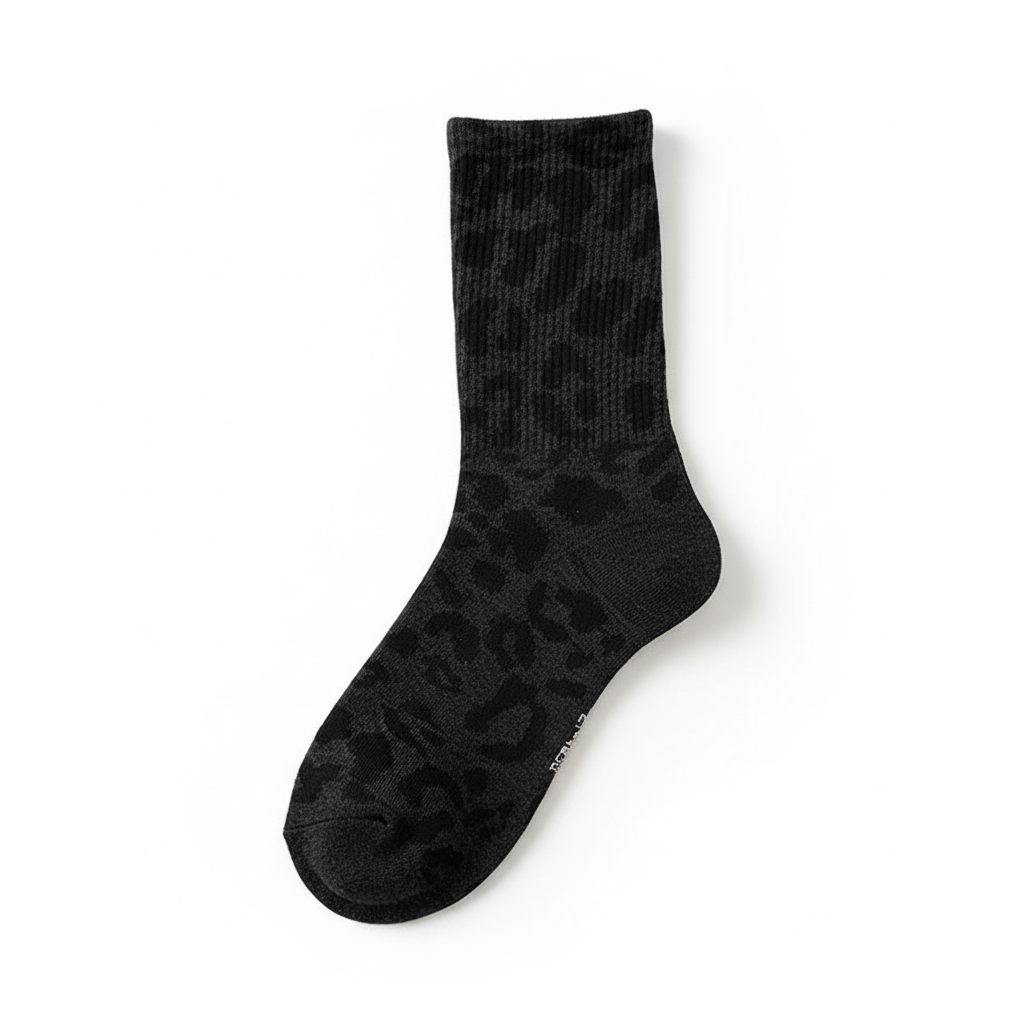 Black Leopard Socks
