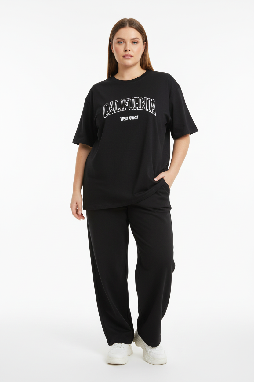 Mannequin curvy européen en t-shirt California