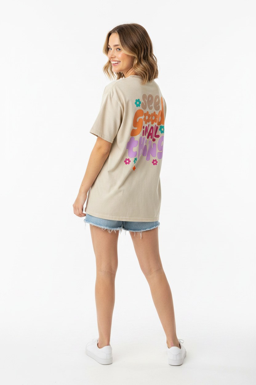 T-shirt kaki dos