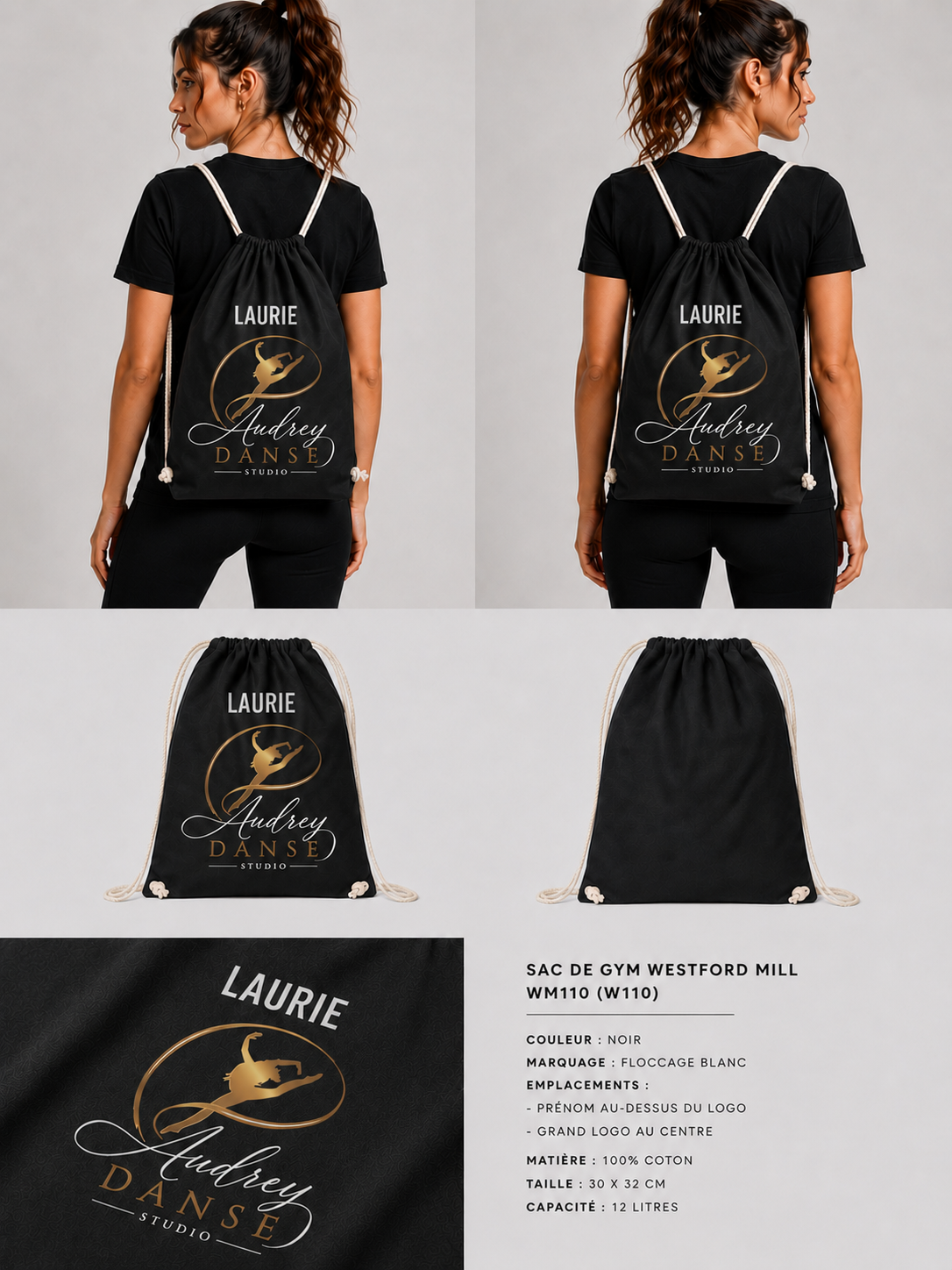Gymsac Flocage | Audrey Danse Studio