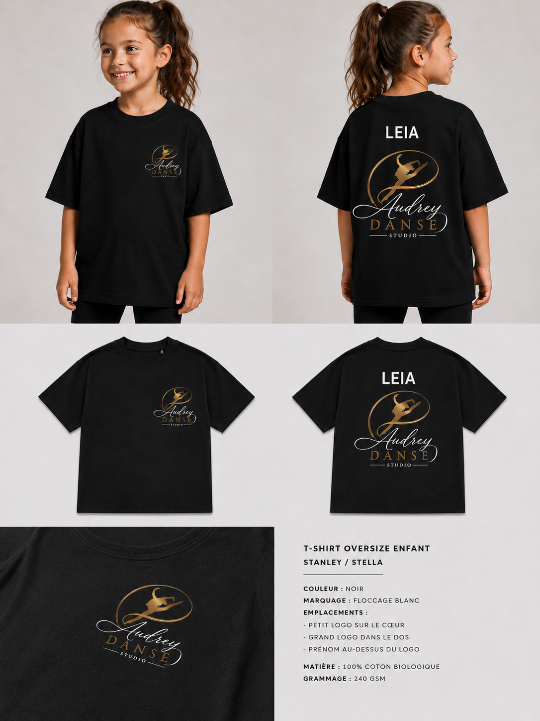 T-shirt Enfant Flocage | Audrey Danse Studio