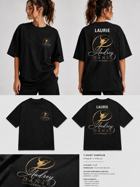 T-shirt Oversize Flocage | Audrey Danse Studio