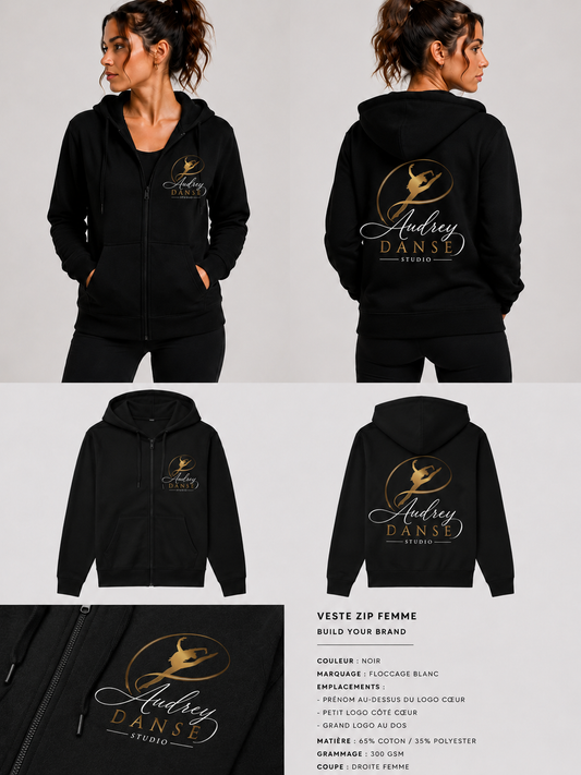 Veste Zip Flocage | Audrey Danse Studio