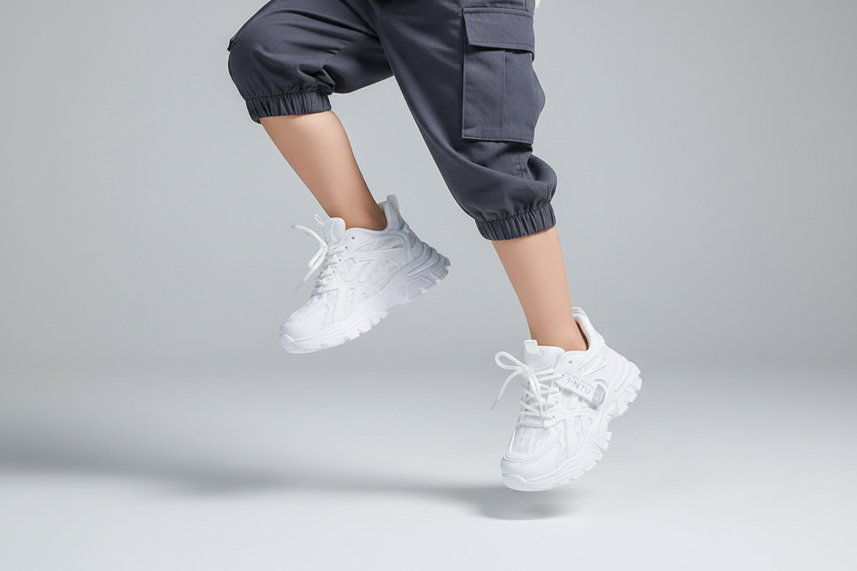 Basket enfant blanche - fond neutre