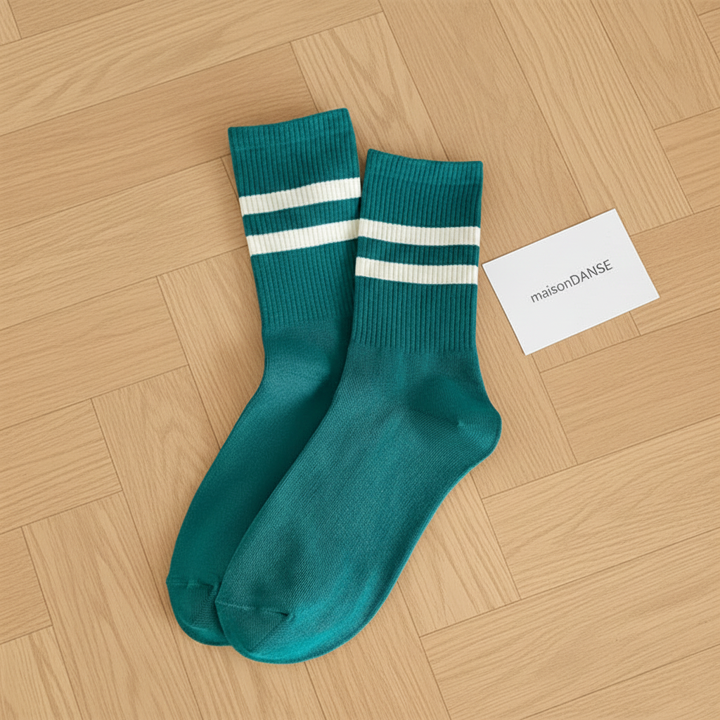 Chaussettes vert foncé - carte maisonDANSE