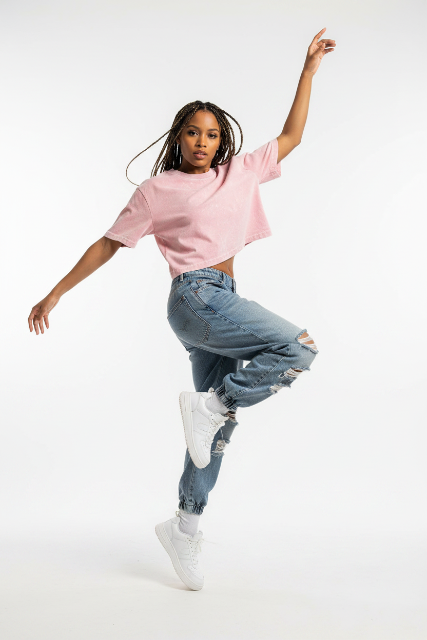 Crop Top Rose Danse Studio