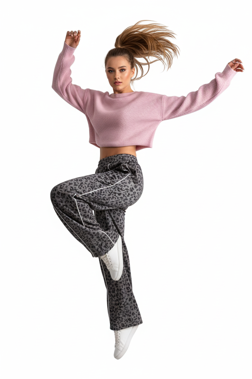 LEO JOGGING Gris – Mannequin en mouvement