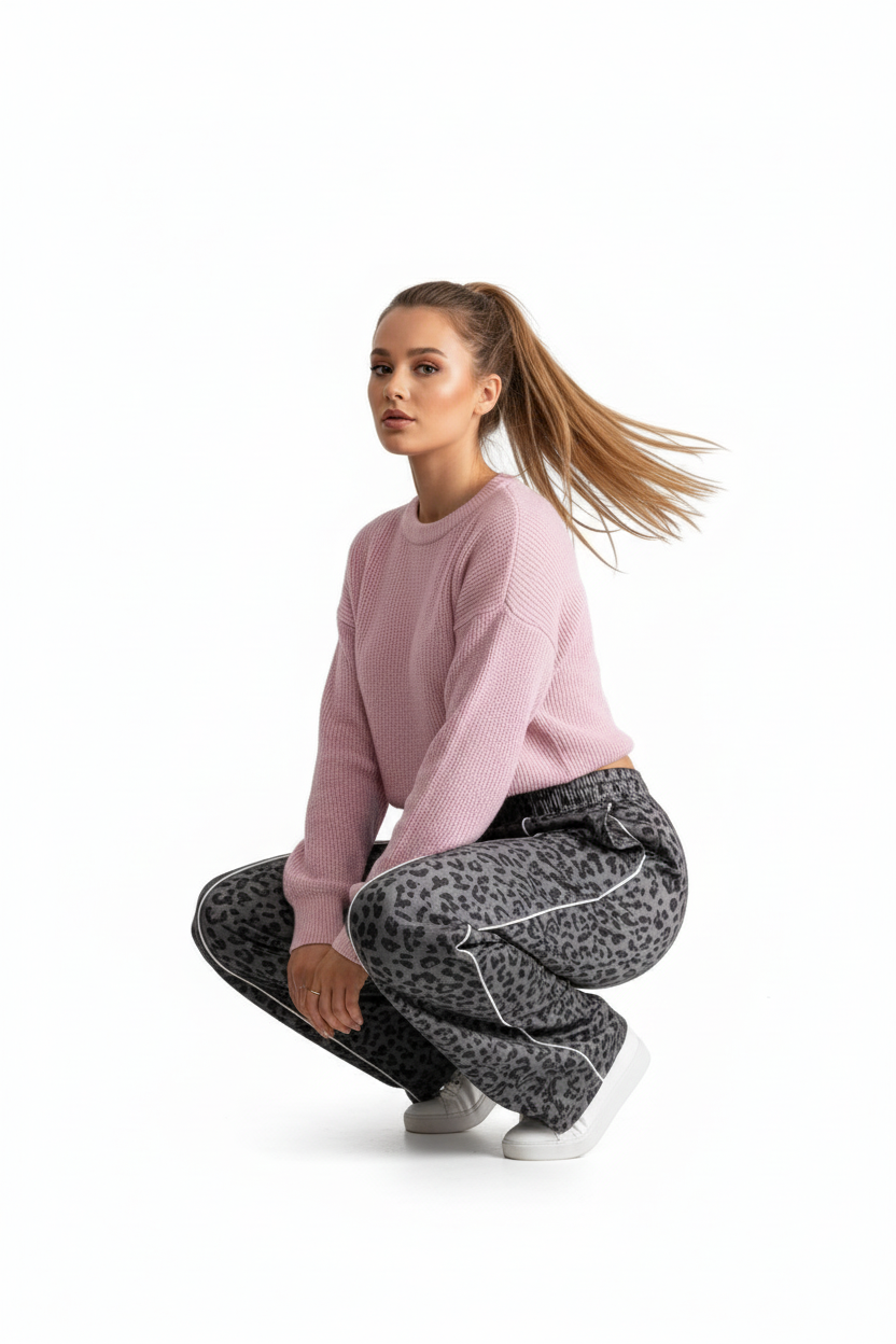 LEO JOGGING Gris – Pose accroupie