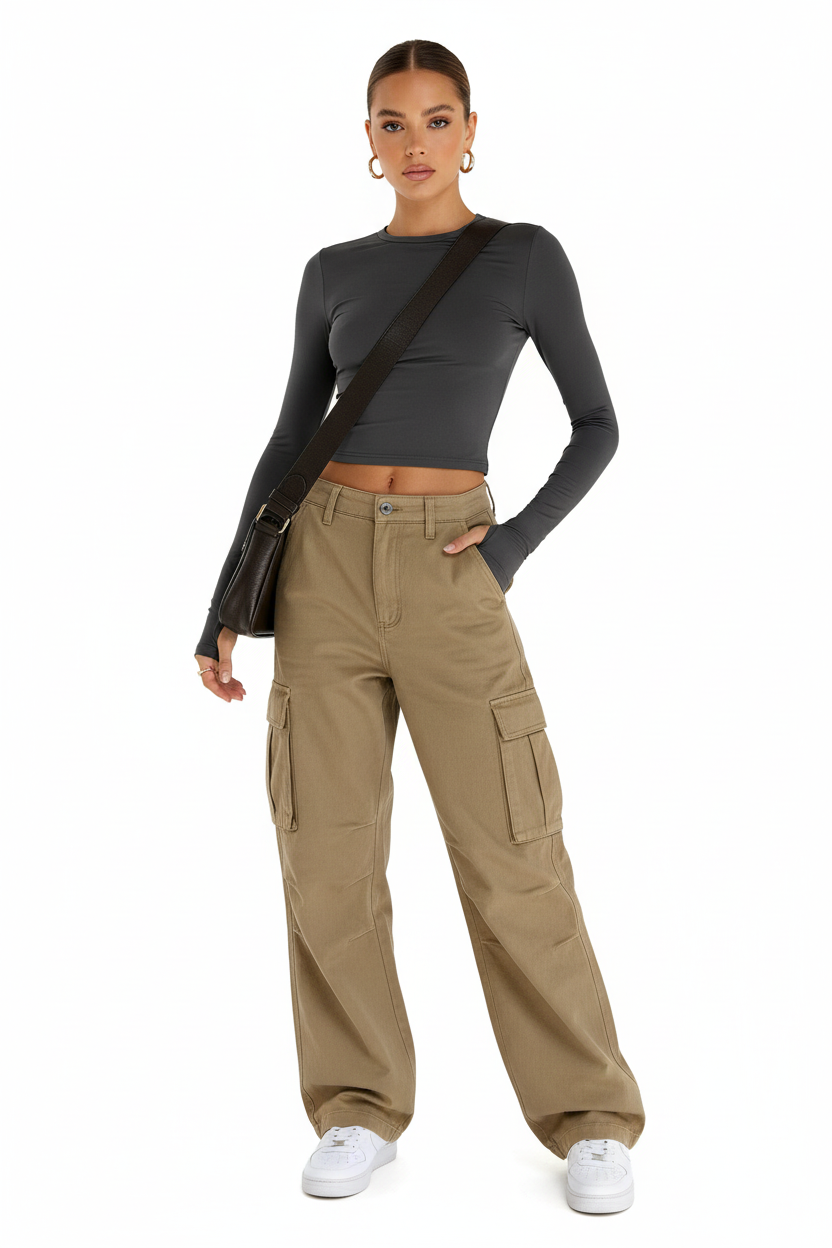 Mannequin en crop top gris foncé