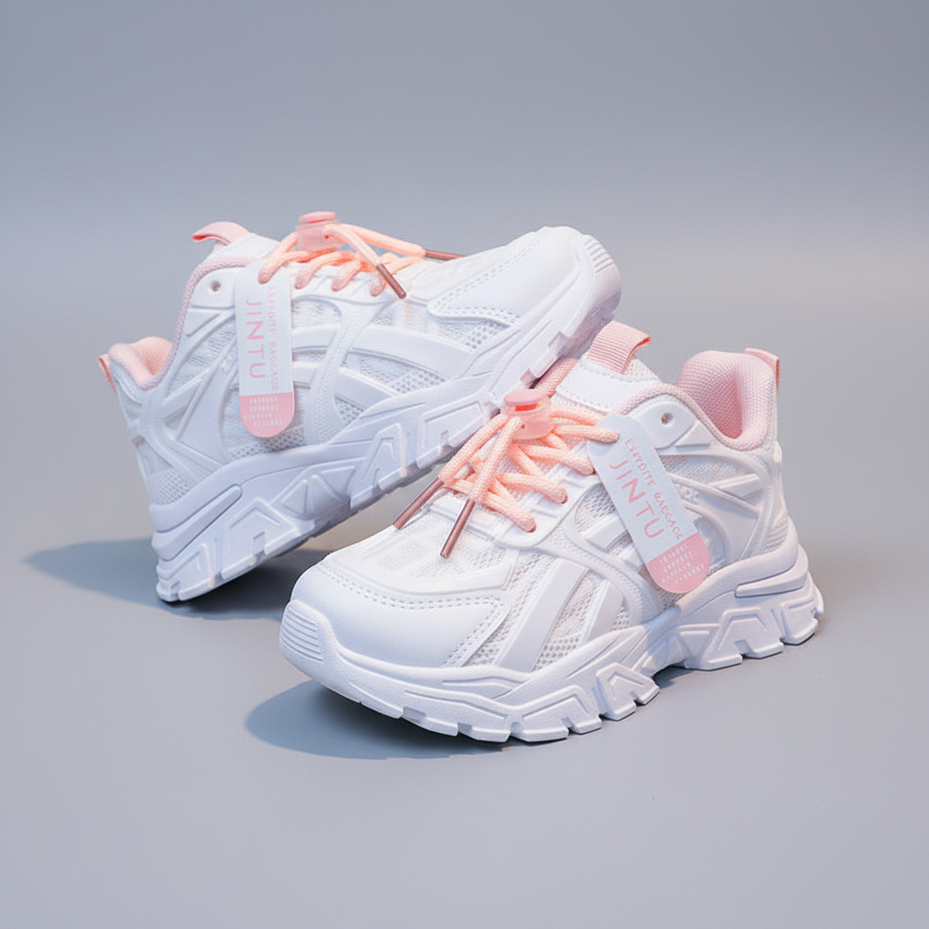 Paire basket rose fond neutre