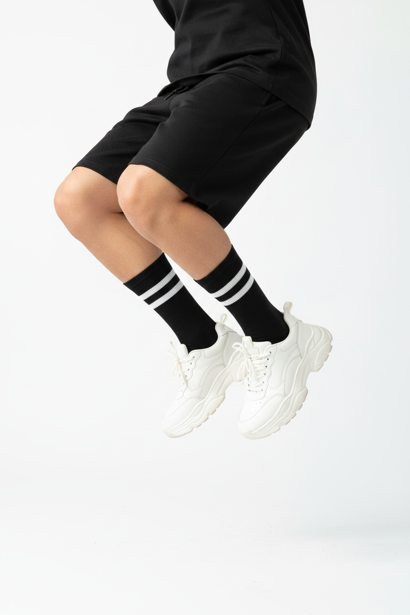 Pieds en saut chaussettes noires