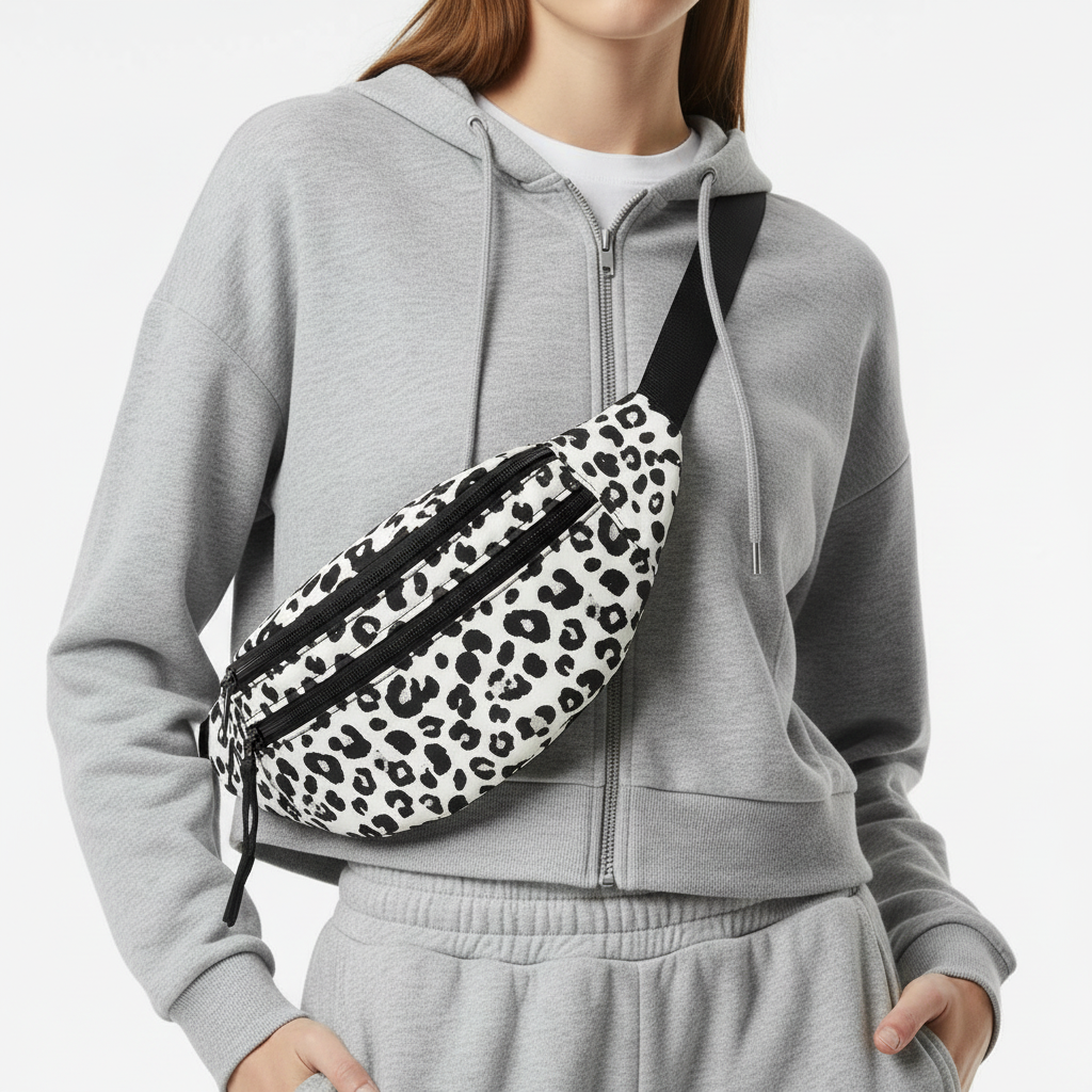 Sac Banane LEO Blanc – Zoom