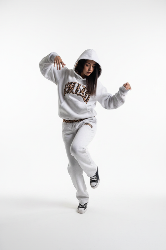 White Leopard Set Hip Hop Model